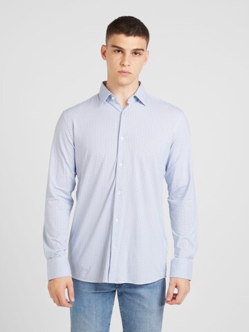 Coupe regular Chemise 'Solomon' Bruun & Stengade en bleu : devant