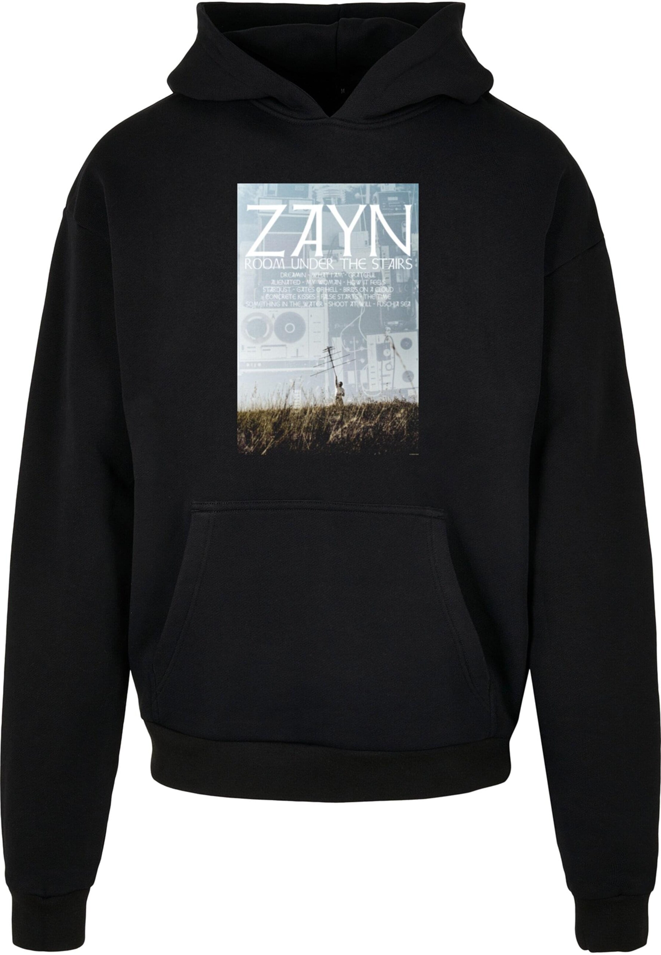 Sweat-shirt 'Zayn - Tracklist Antannae' Merchcode en noir : devant