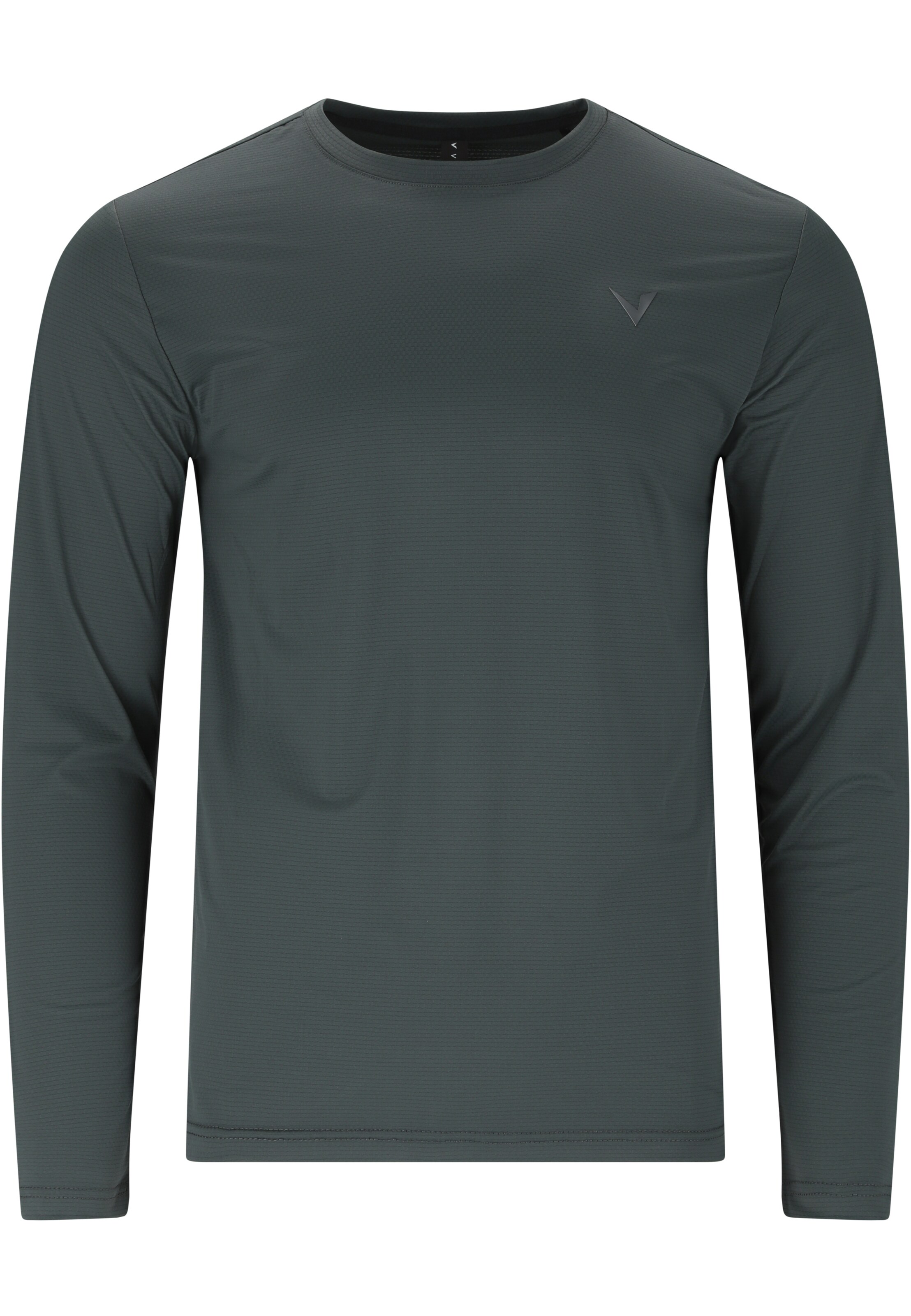 Virtus Langarmshirt 'Roger V3' in Grau: Vorderseite