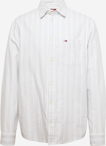 Tommy Jeans - Regular Fit Camisa em cinzento: frente