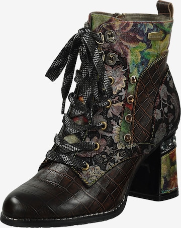 Laura Vita Lace-Up Ankle Boots in Mixed colors: front