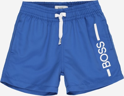 Șorturi de baie BOSS Kidswear pe albastru / alb, Vizualizare produs