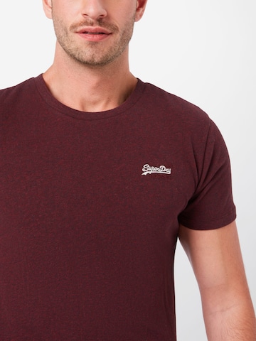 Superdry Tapered T-Shirt 'VINTAGE' in Rot