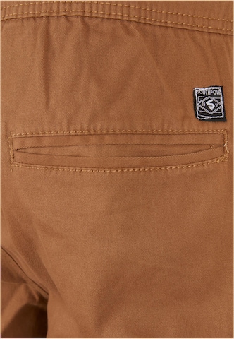 SOUTHPOLE Tapered Cargo Pants in Brown