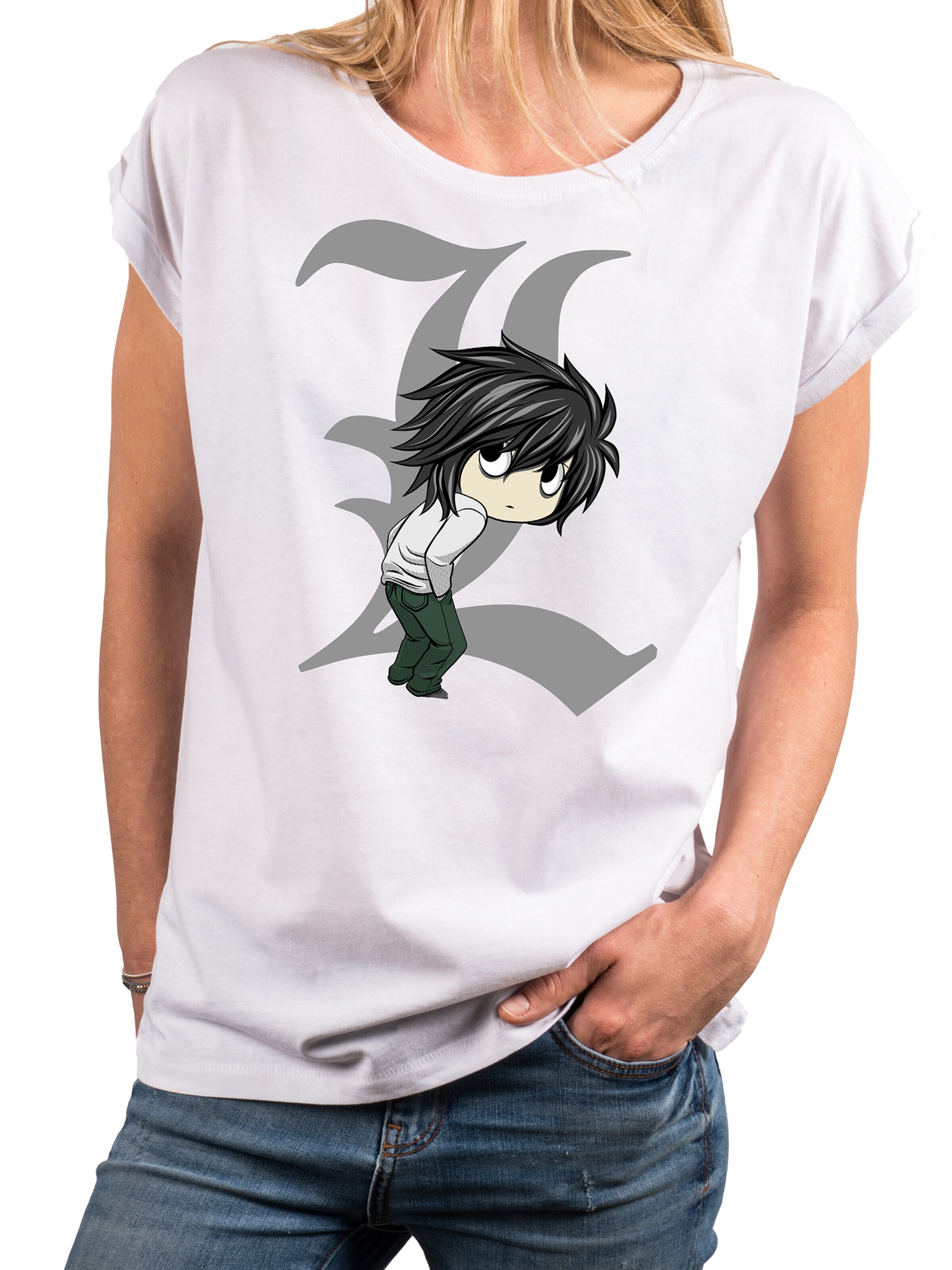 MAKAYA Shirt 'Figur' in White