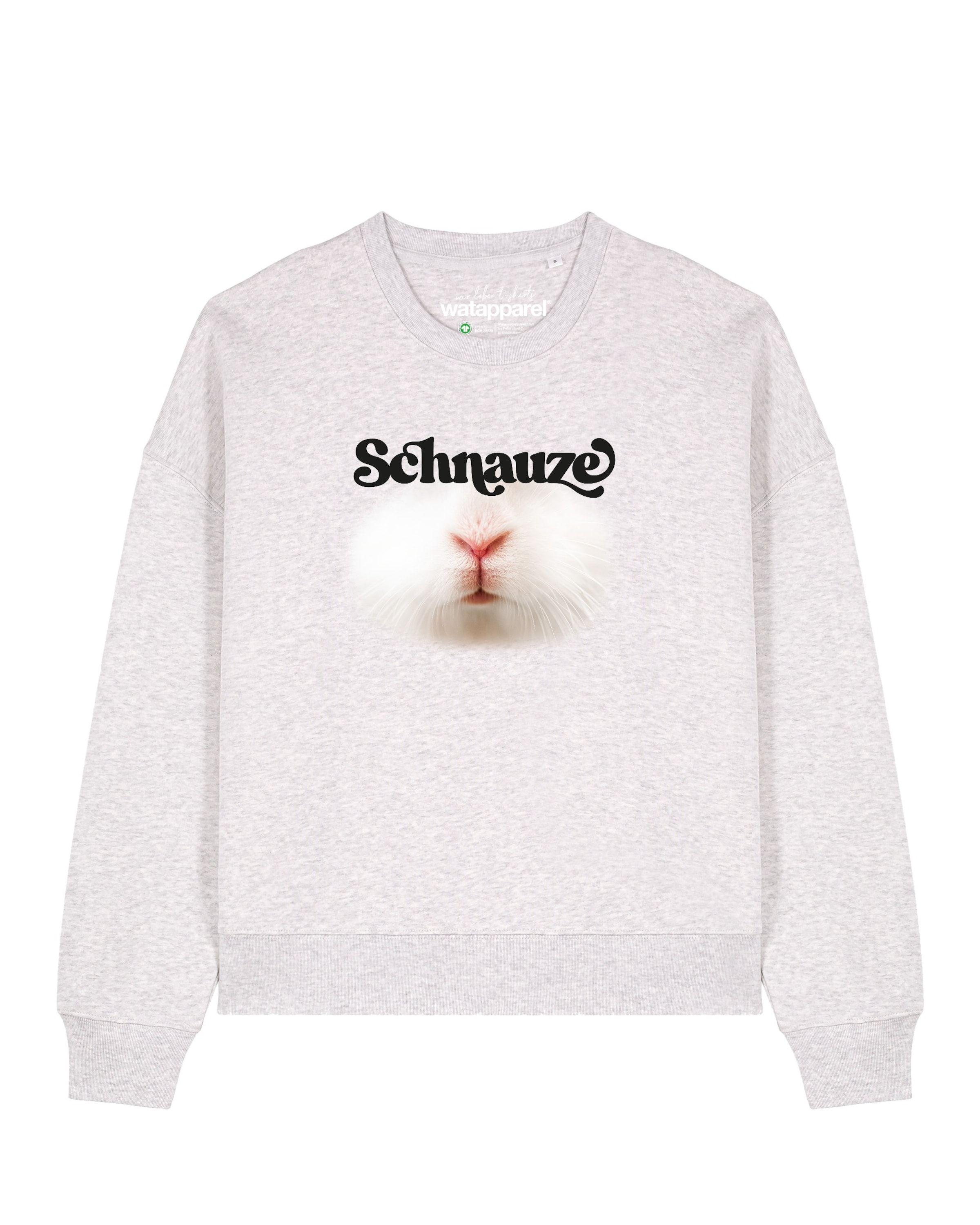 Watapparel Sweatshirt ' Schnauze ' in Grey: front