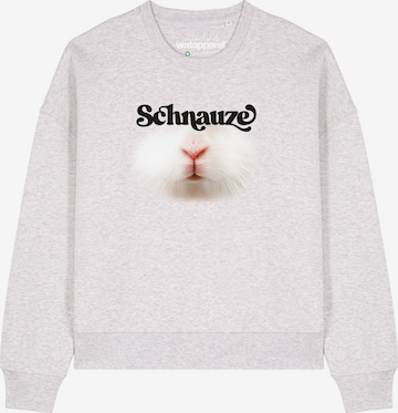 Sweat-shirt ' Schnauze ' Watapparel en gris : devant