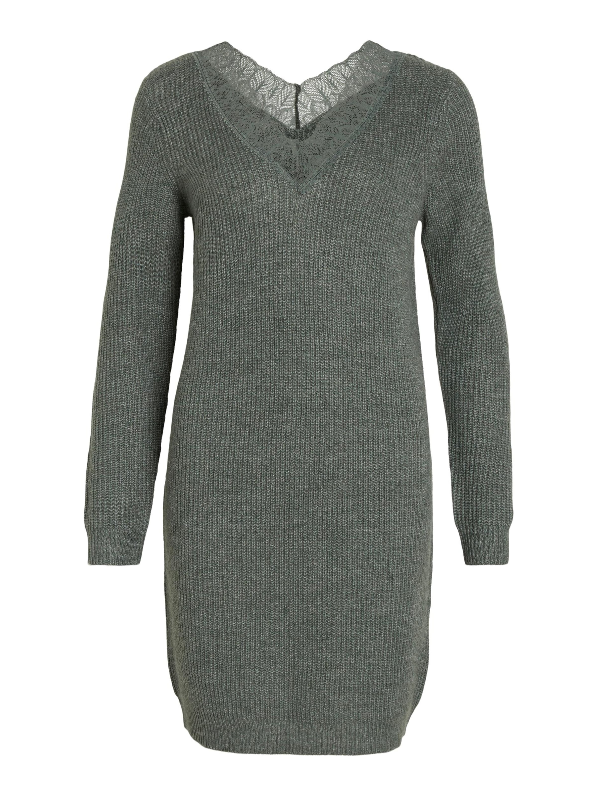 VILA Strikkjole 'Glacy' i grøn: forside