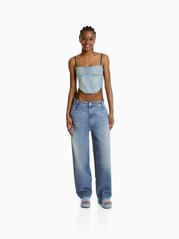 Bershka Top in Blauw