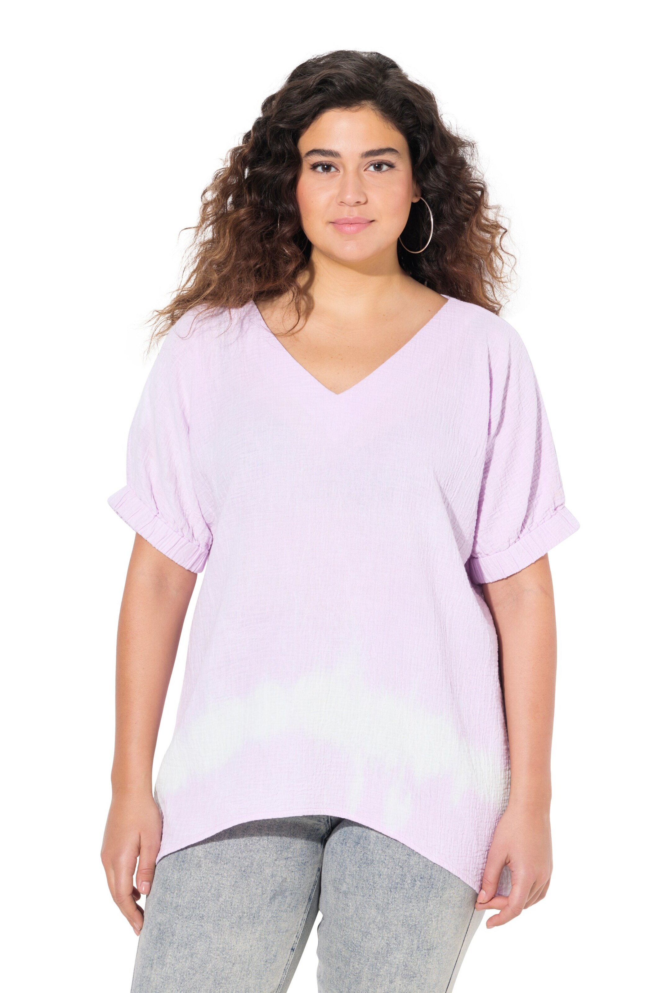 Ulla Popken Oversized shirt in Lila: voorkant