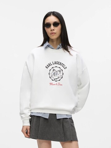 Karl Lagerfeld - Sweatshirt ' Ikon Choupette Muse' em branco: frente