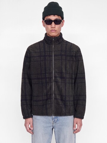 JACK & JONES Флисовая куртка 'JORSEBASTIAN' в Зеленый: спереди