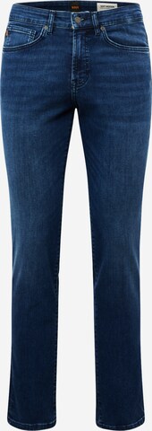 Slimfit Jeans 'Maine' de la BOSS pe albastru: față