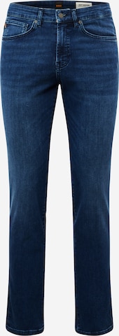 Slimfit Jeans 'Maine' de la BOSS Orange pe albastru: față