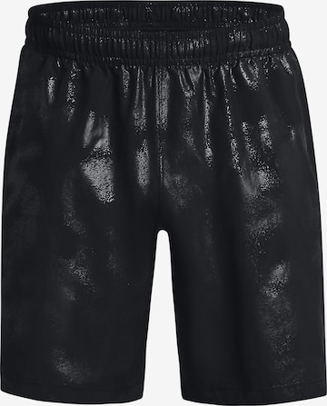 UNDER ARMOUR Workout Pants in Black: front