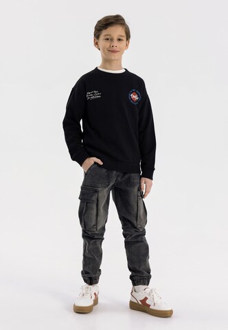 MINOTI Tapered Jeans in Zwart: voorkant