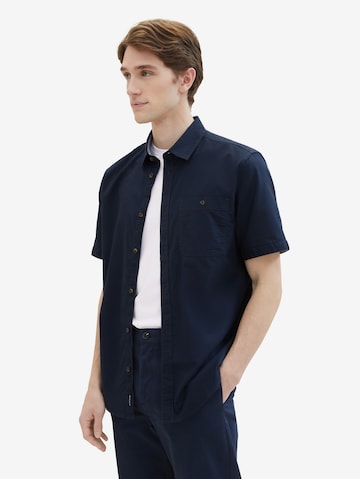 Coupe regular Chemise TOM TAILOR en bleu