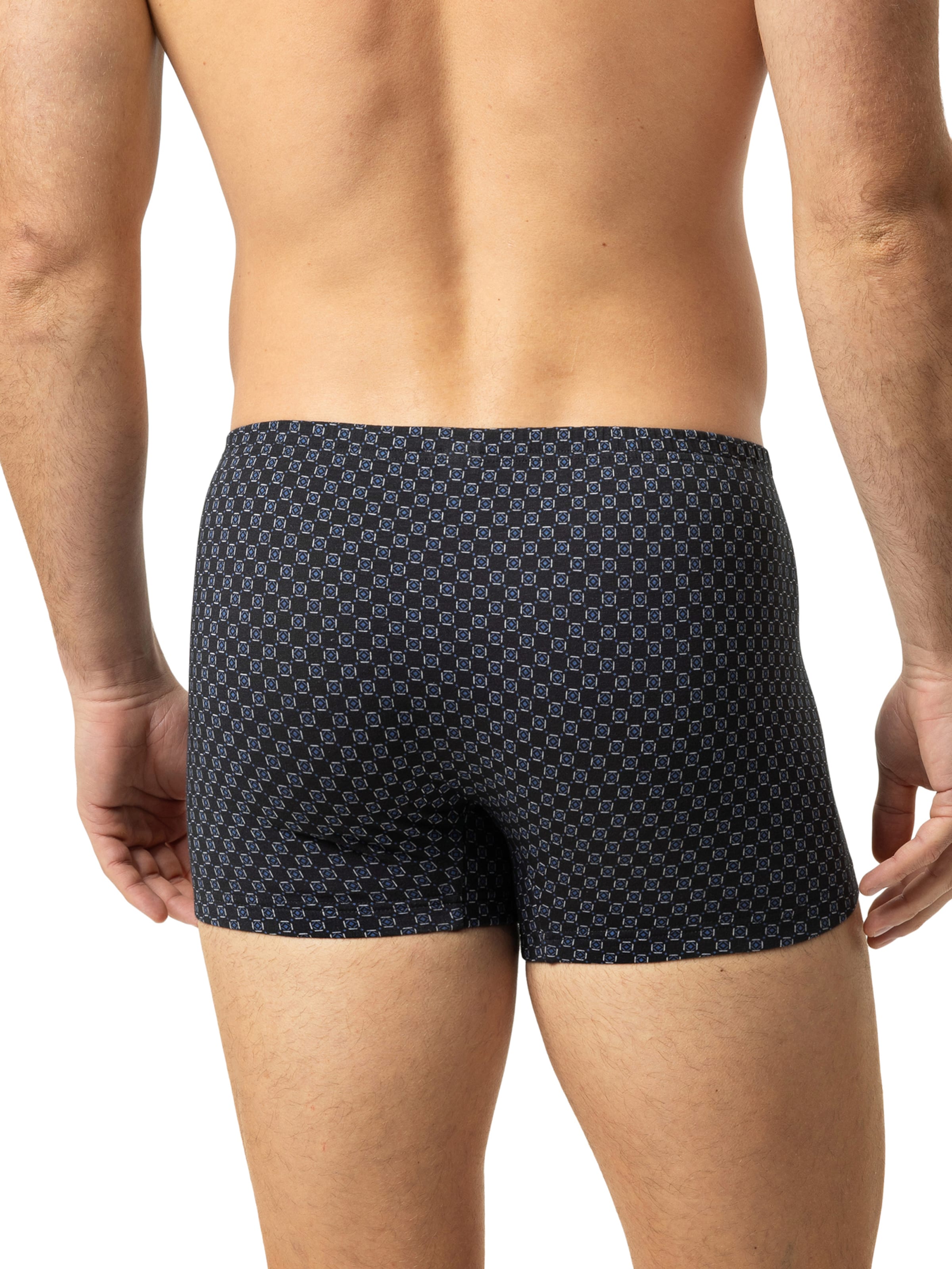 Mey Boxershorts ' White Squares ' in Grijs