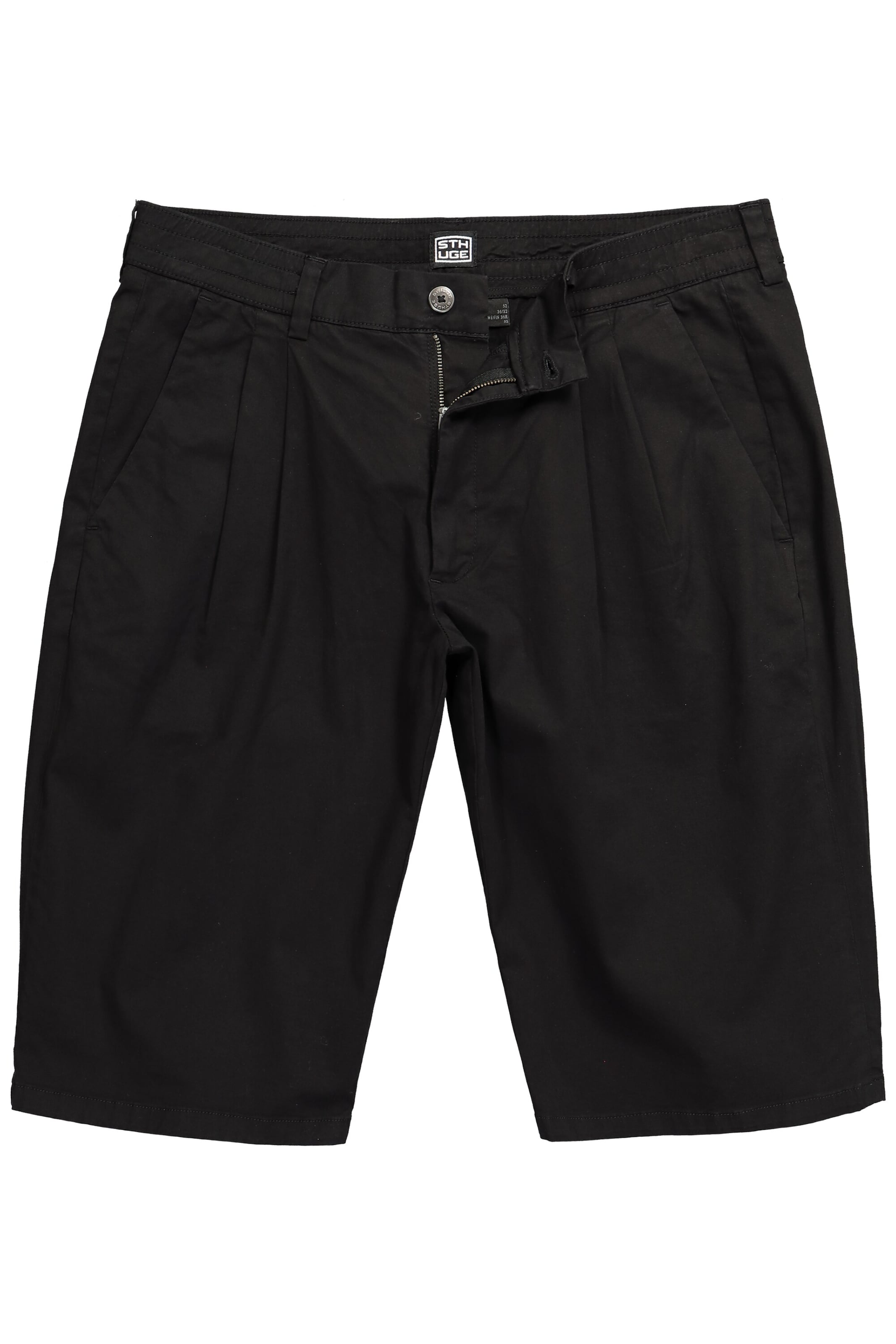 STHUGE Loose fit Pleat-front trousers in Black: front