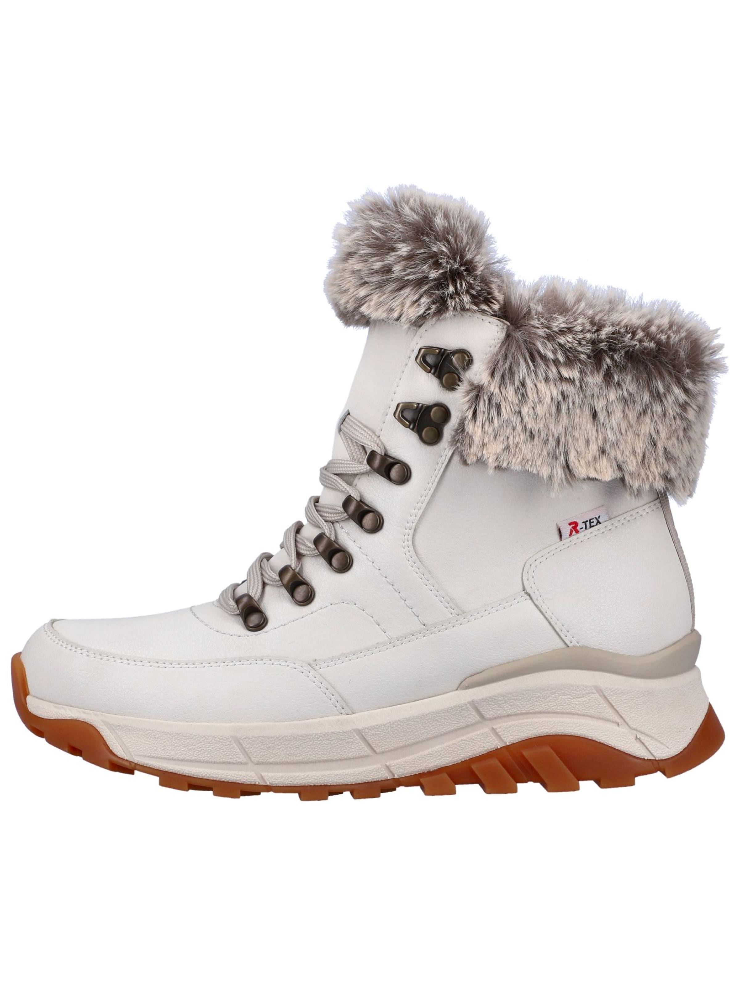 Ghete cu șireturi de la Rieker pe alb