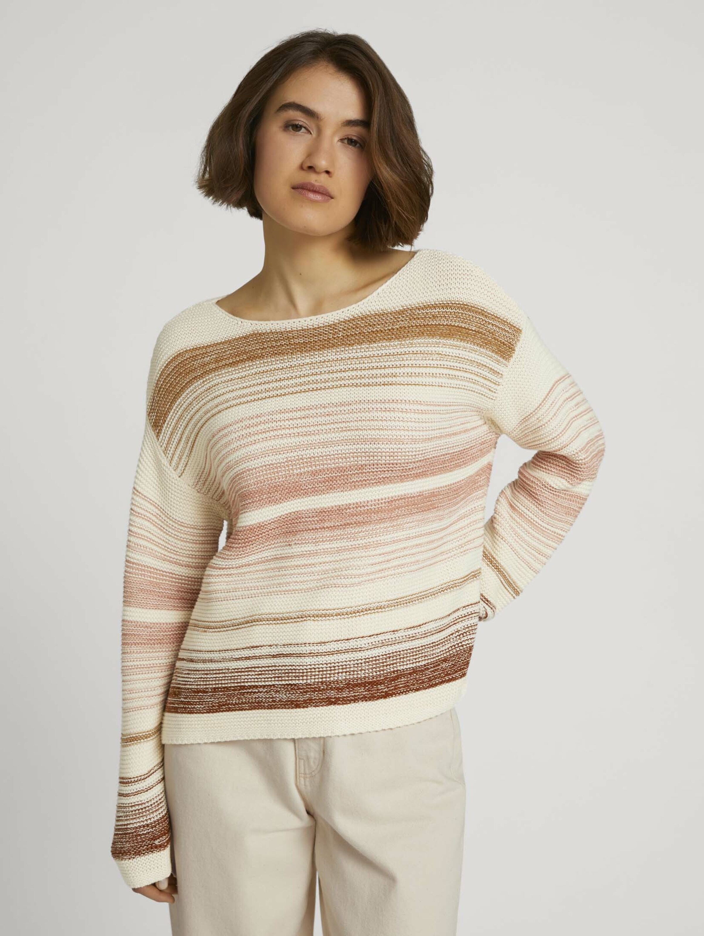 Frauen Pullover & Strick TOM TAILOR DENIM Pullover in Beige - AL58916 Frauen Pullover & Strick TOM TAILOR DENIM Pullover in Beige - AL58916