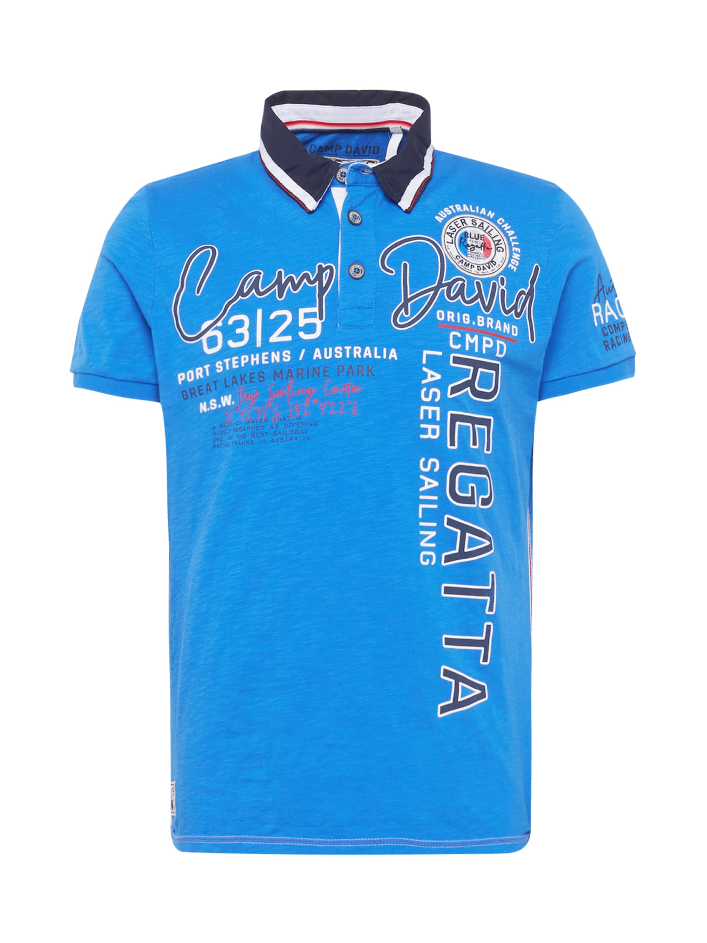 Maglietta 'Laser Sailing' di CAMP DAVID in blu: frontale