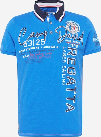 T-Shirt CAMP DAVID en bleu : devant