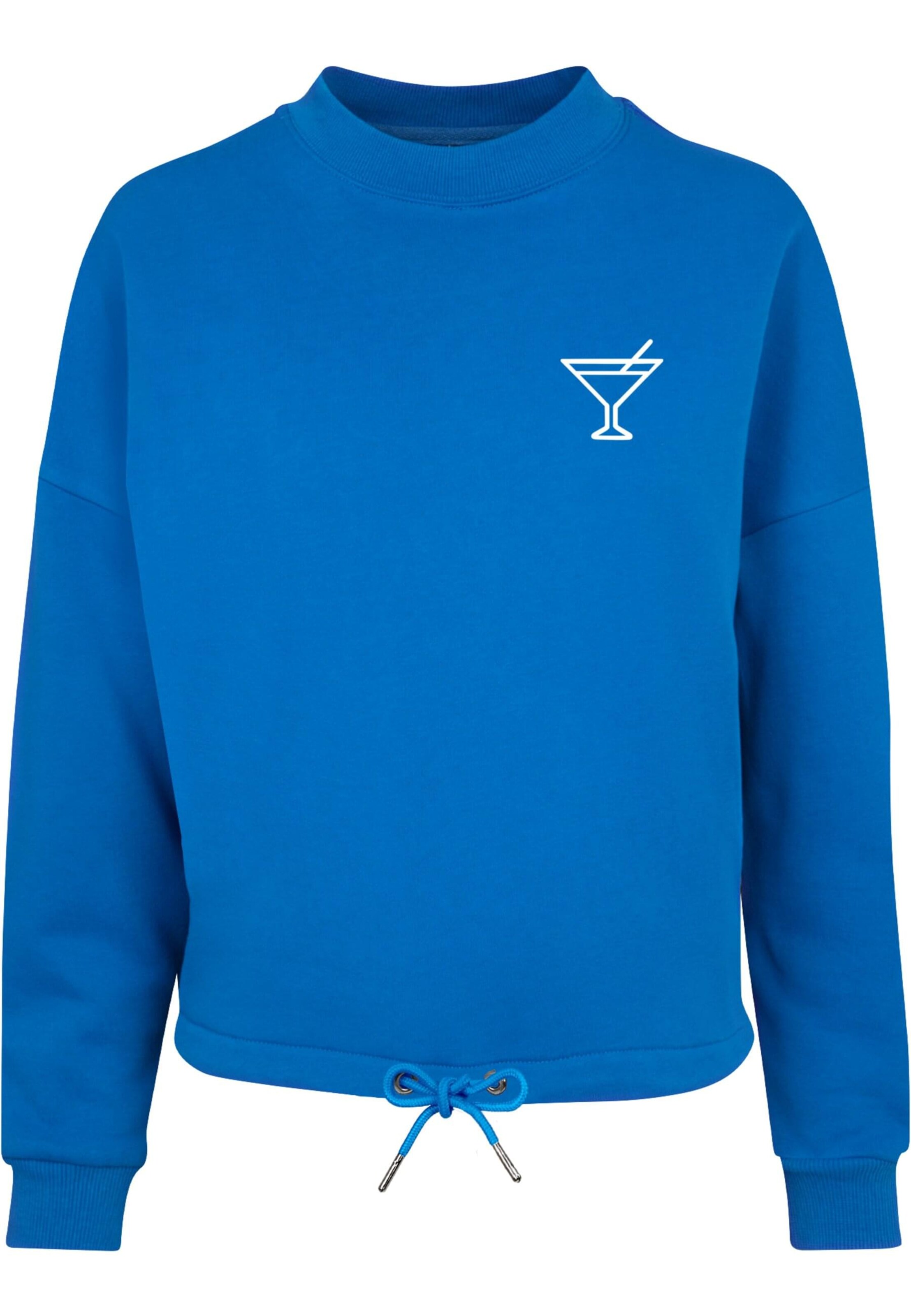 Felpa 'Summer - Cocktail' di Merchcode in blu: frontale