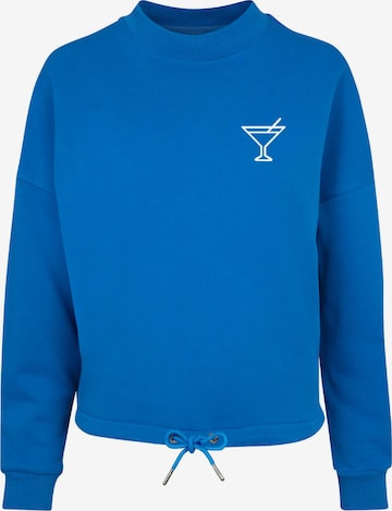 Sweat-shirt 'Summer - Cocktail' Merchcode en bleu : devant