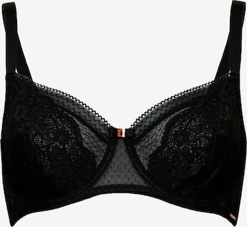 Marc & André T-shirt Bra 'Charisma' in Black: front