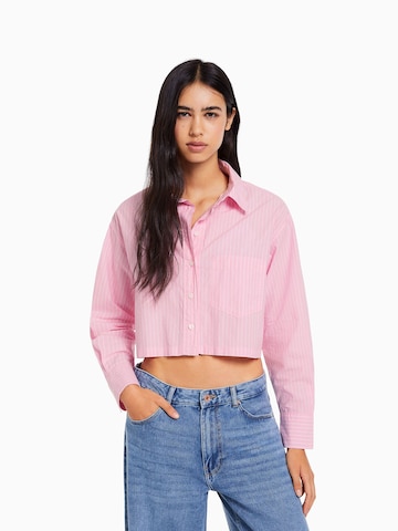 Bershka Blouse in Pink: front