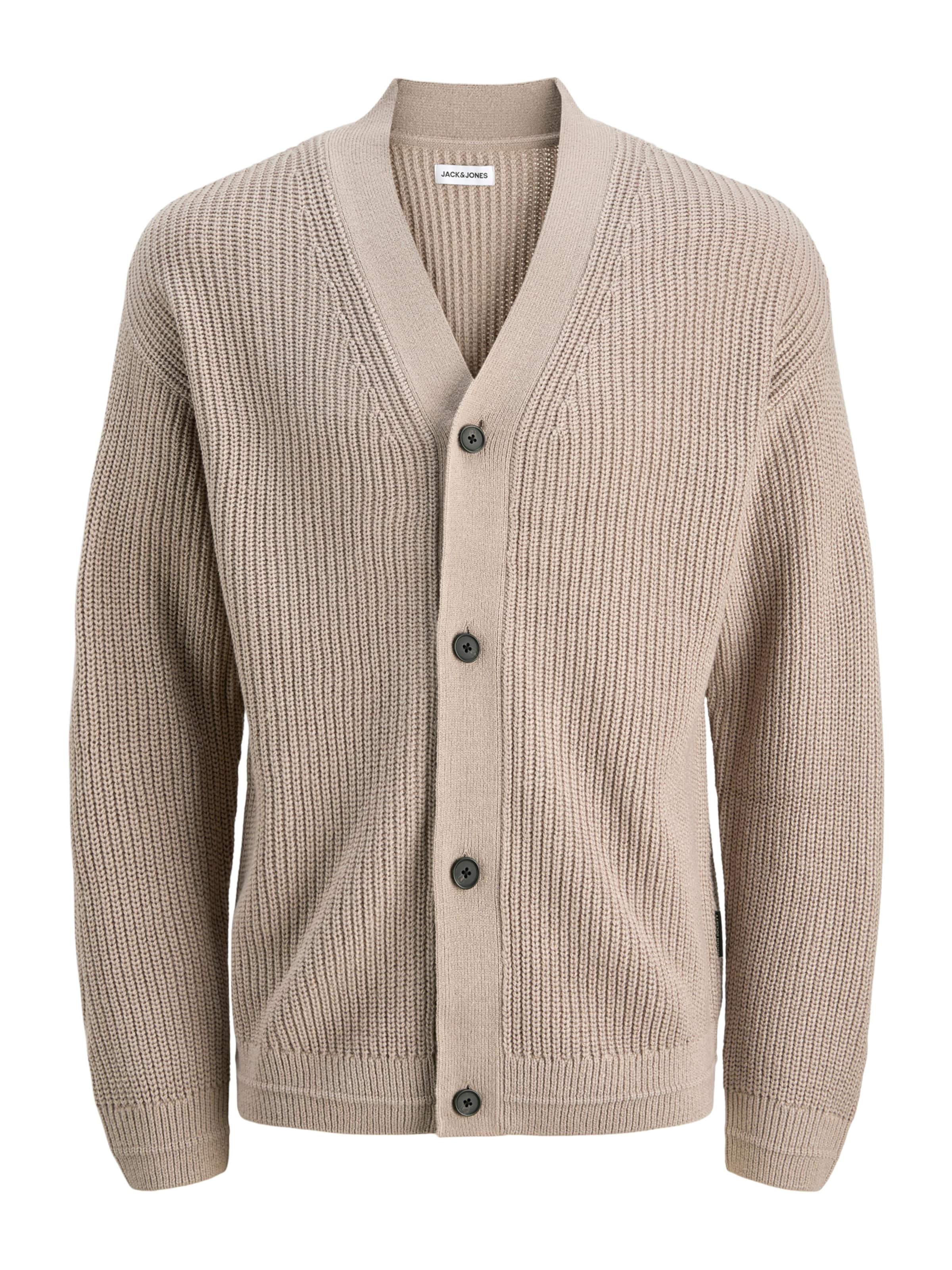 JACK & JONES Strickjacke 'CONNOR' in Grau: Vorderseite