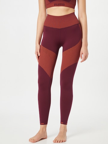 PUMA Workout Pants in Red: front