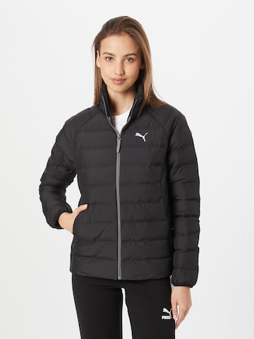 PUMA Athletic Jacket in Black: front