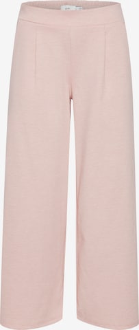 Pantaloni con pieghe 'KATE' di ICHI in rosa: frontale
