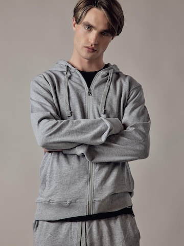 Felpa 'Felpa con Cappuccio e Zip' di OWN Off With Nature in grigio