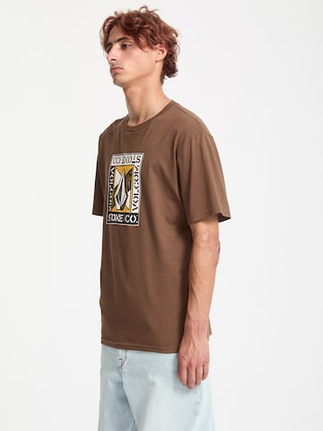 T-Shirt 'ANGLE IRON' Volcom en marron
