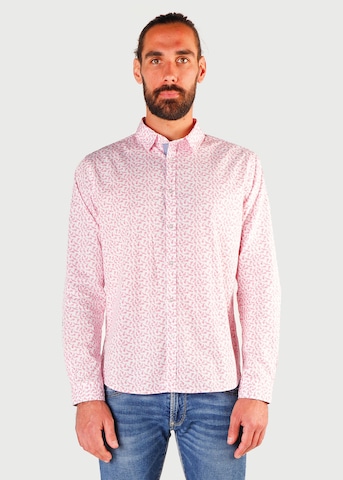 Le Temps Des Cerises Regular fit Button Up Shirt 'DANER' in Pink: front