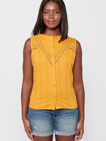 KOROSHI Blouse in Yellow: front