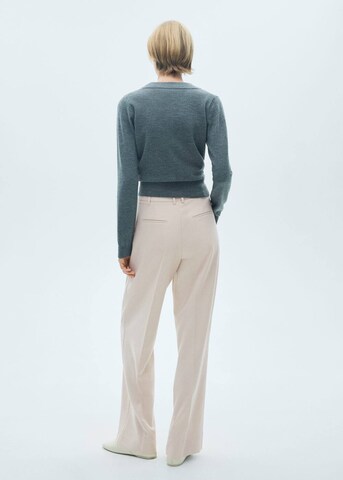 MANGO Loosefit Bandplooibroek 'Wanda' in Beige