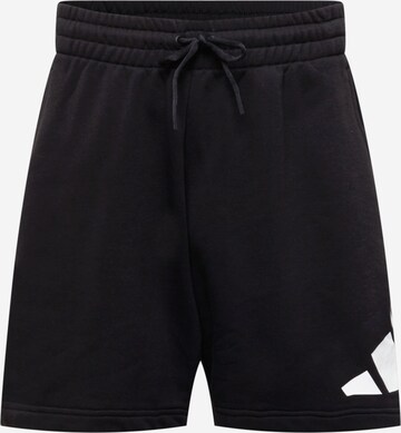 ADIDAS PERFORMANCE Regular Workout Pants in Black: front