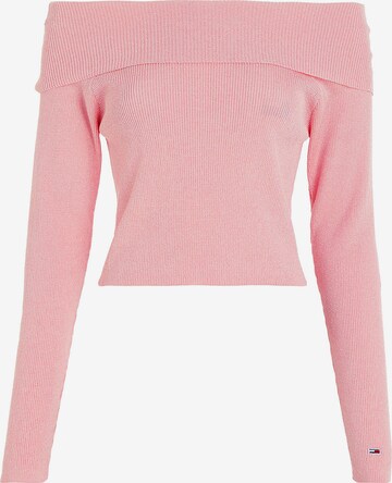 Pull-over Tommy Jeans en rose : devant