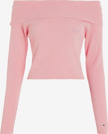 Tommy Jeans Trui in Roze: voorkant