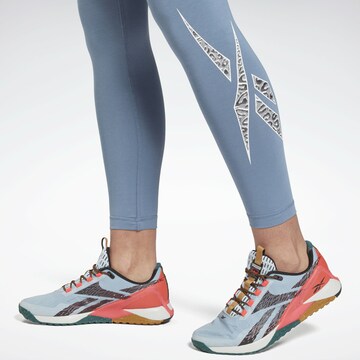 Reebok Skinny Sportbroek in Blauw