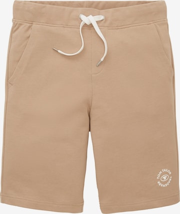TOM TAILOR Trousers in Brown: front