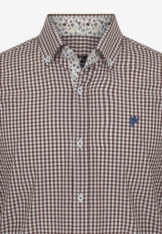 DENIM CULTURE - Ajuste regular Camisa 'Harvey' en marrón