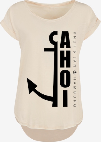 T-shirt F4NT4STIC en beige : devant