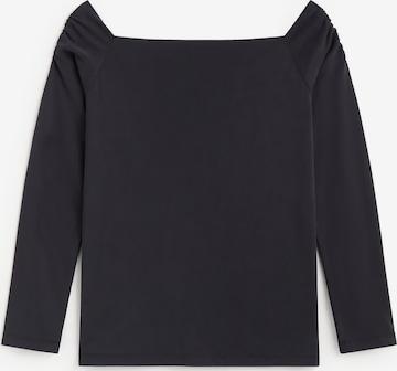 Thinking MU Shirt 'Berta' in Schwarz: Vorderseite