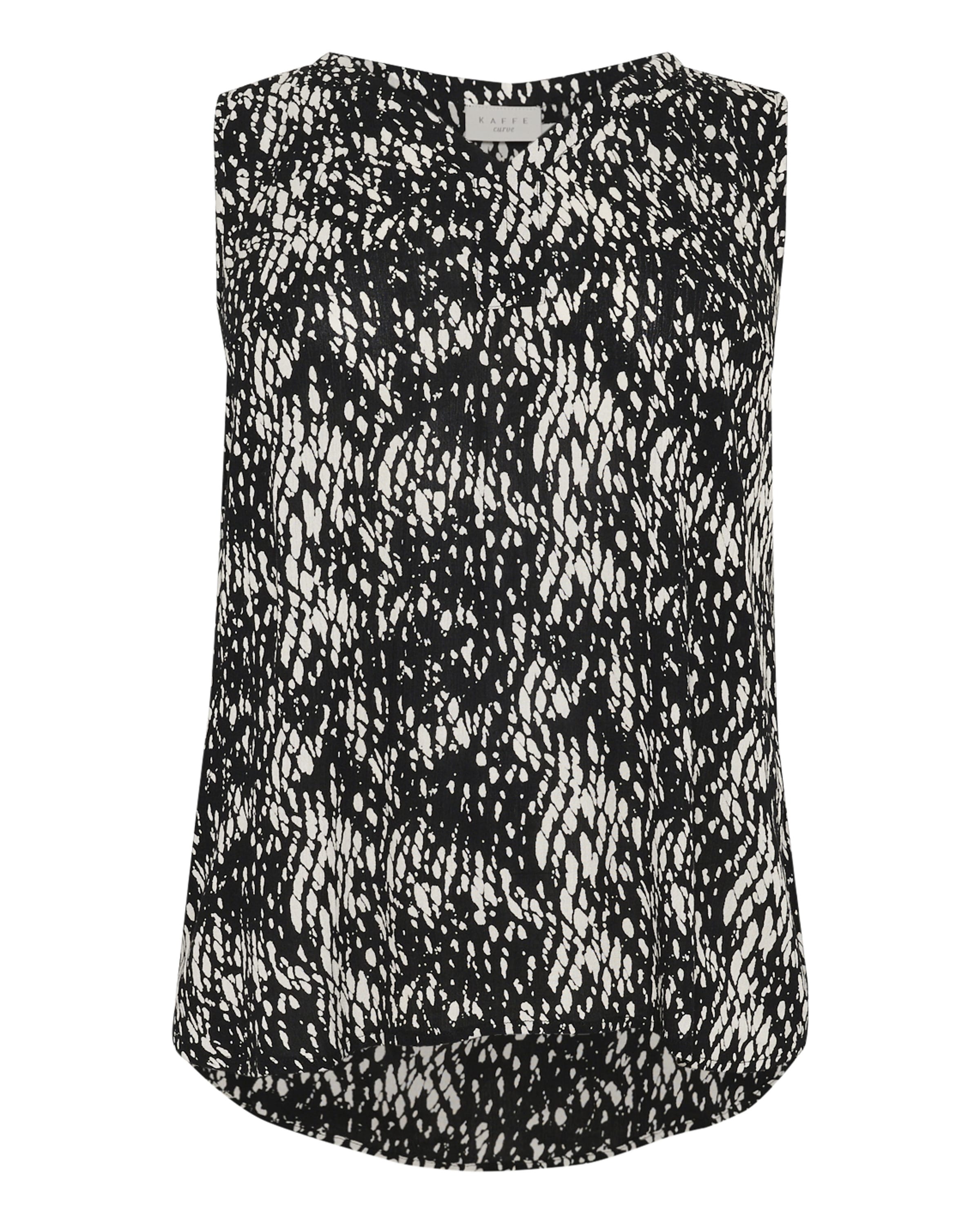 KAFFE CURVE Top 'Ami' in Black: front