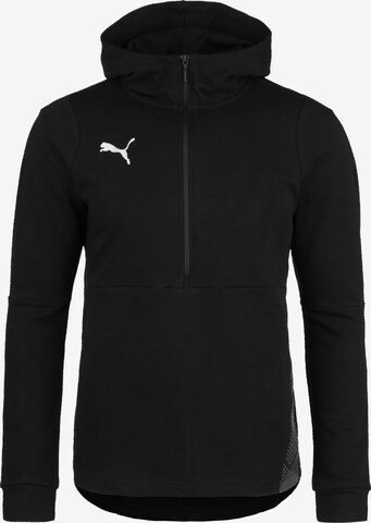 PUMA Sportsweatshirt 'TeamFinal 21' in Zwart: voorkant